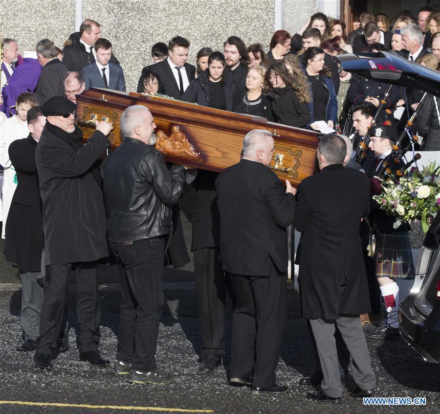 IRELAND-LIMERICK-THE CRANBERRIES-DOLORES O'RIORDAN-FUNERAL