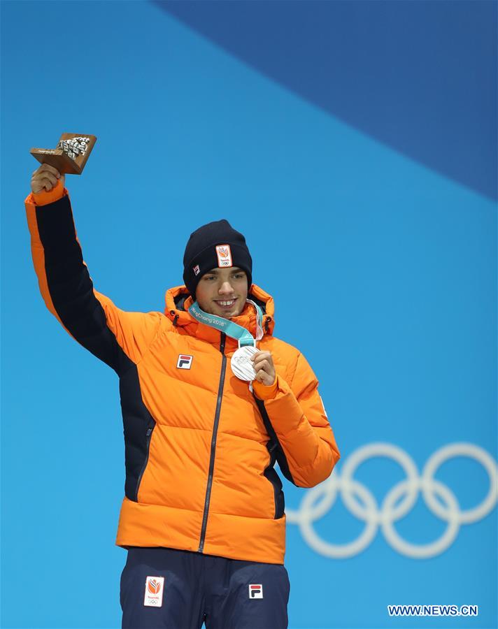 (SP)OLY-SOUTH KOREA-PYEONGCHANG-SPEED SKATING-MEN'S 1500M-MEDAL CEREMONY