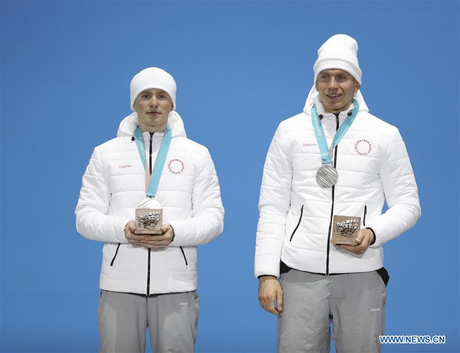 (SP)OLY-SOUTH KOREA-PYEONGCHANG-CROSS-COUNTRY SKIING-MEN'S TEAM SPRINT FREE-MEDAL CEREMONY