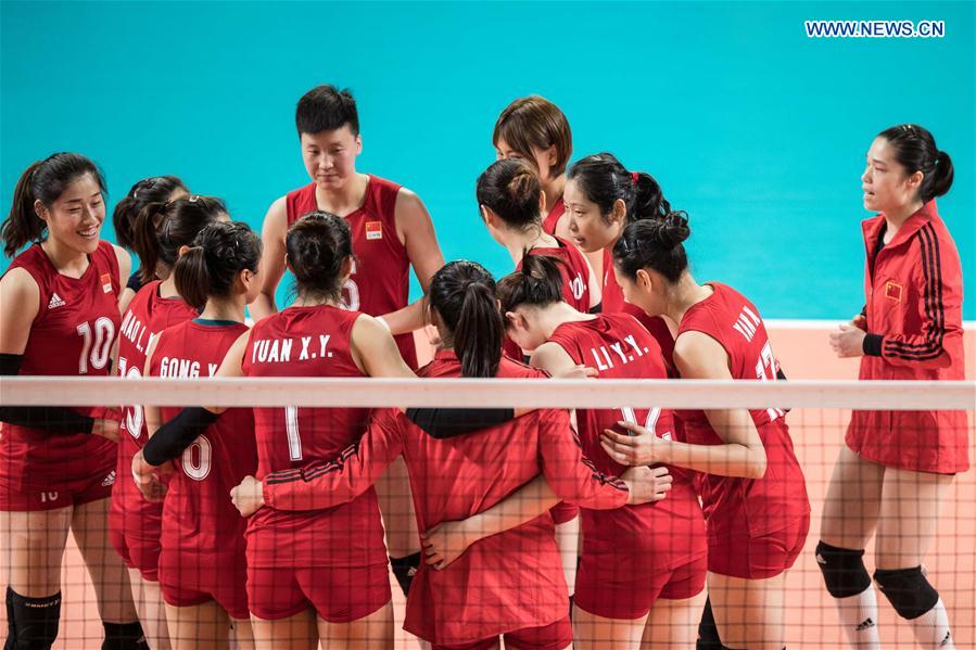 (SP)INDONESIA-JAKARTA-ASIAN GAMES-WOMEN'S VOLLEYBALL-CHINA VS KAZAKHSTAN