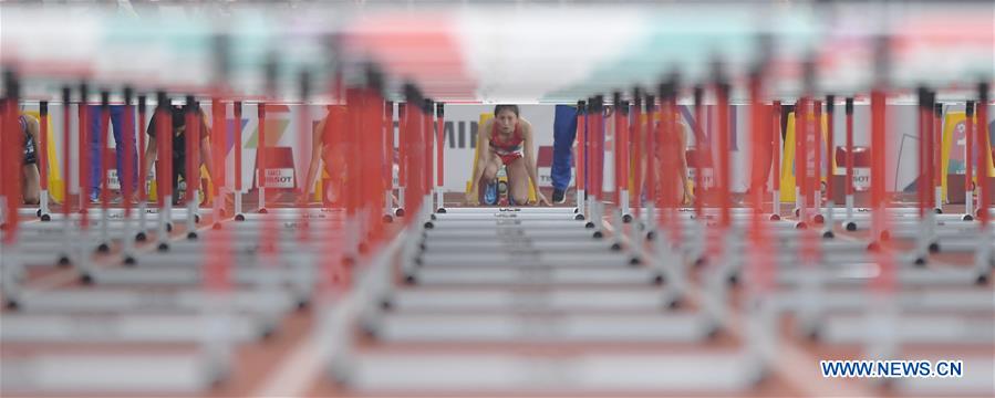 (SP)INDONESIA-JAKARTA-ASIAN GAMES-ATHLETICS-WOMEN'S 100M HURDLES QUALIFICATION