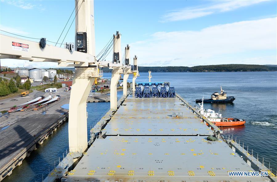 SWEDEN-HARNOSAND-CHINESE CARGO SHIP TIAN EN