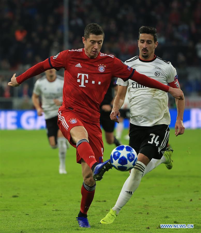 (SP)GERMANY-MUNICH-SOCCER-UEFA CHAMPIONS LEAGUE-BAYERN MUNICH VS BENFICA