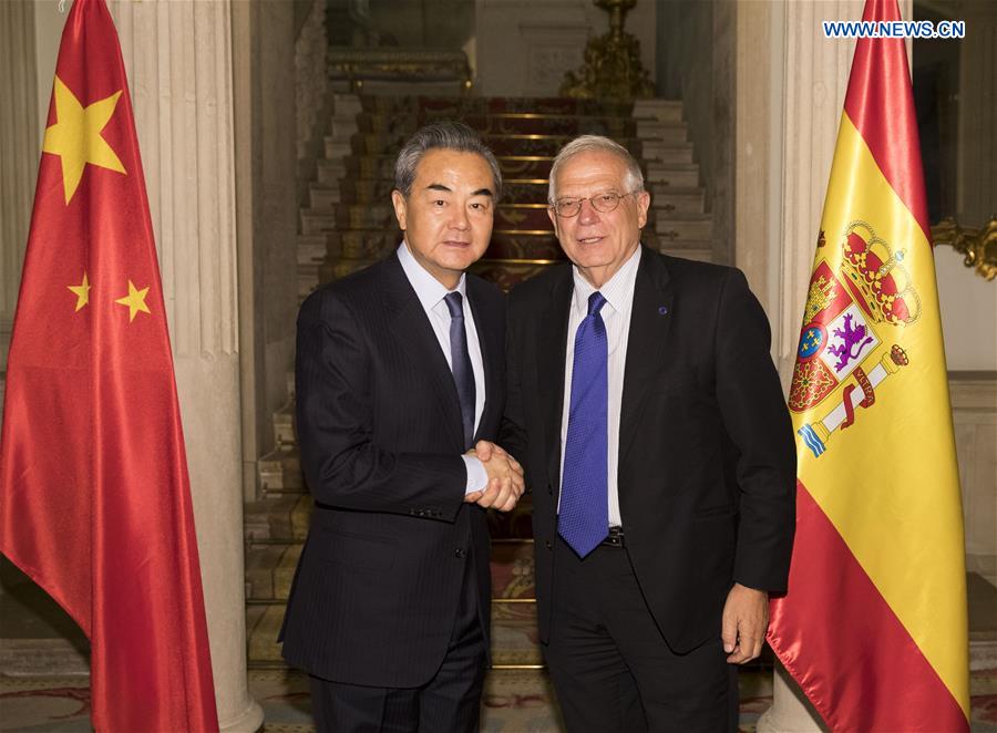 SPAIN-MADRID-WANG YI-SPANISH FM-MEETING