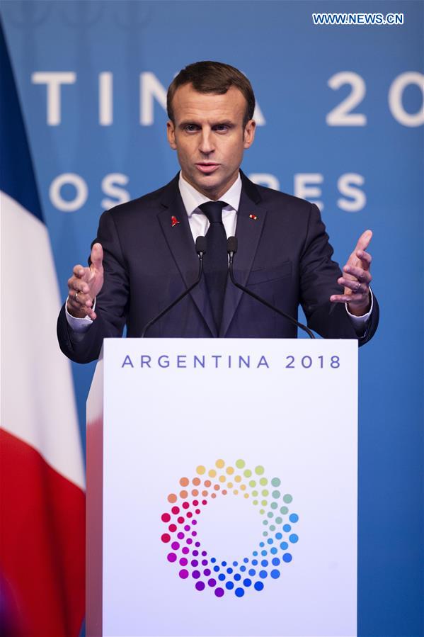 ARGENTINA-BUENOS AIRES-G20 SUMMIT-FRANCE-PRESIDENT-PRESS CONFERENCE