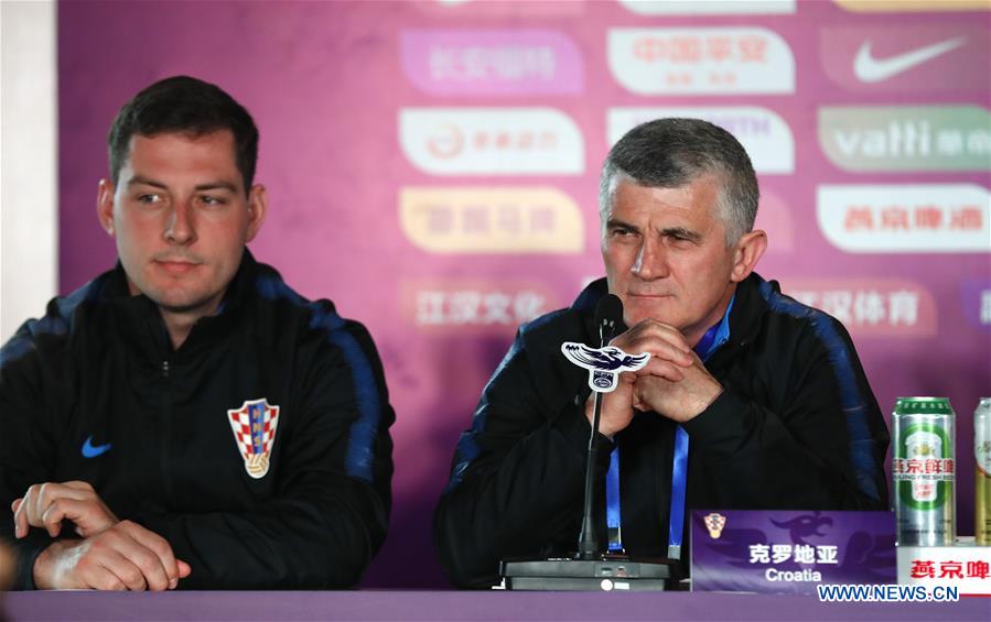 (SP)CHINA-WUHAN-FOOTBALL-INTERNATIONAL WOMEN'S FOOTBALL TOURNAMENT WUHAN 2019-PRESS CONFERENCE (CN)