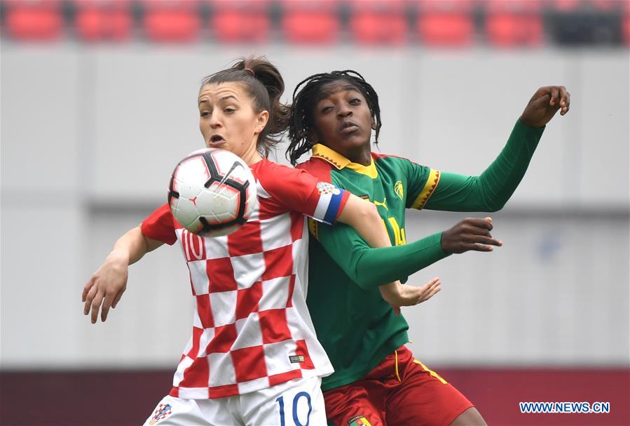 (SP)CHINA-WUHAN-WOMEN'S FOOTBALL TOURNAMENT-CAMEROON VS CROATIA