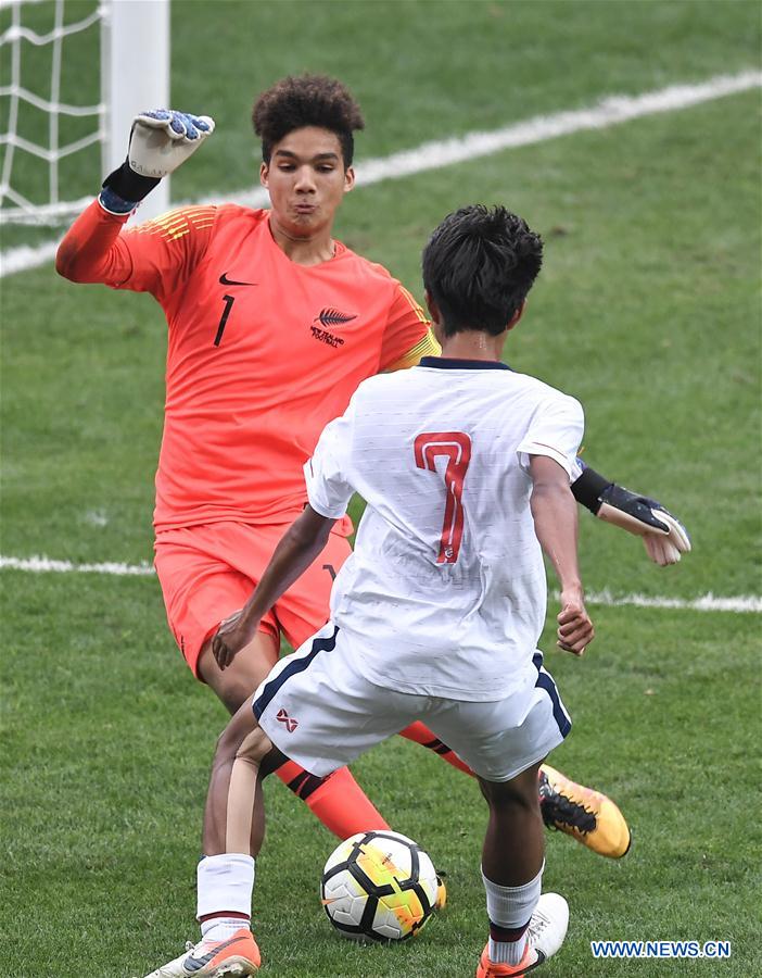 (SP)CHINA-CHENGDU-FOOTBALL-PANDA CUP INTERNATIONAL YOUTH TOURNAMENT-NZL U18 VS THA U18 (CN)