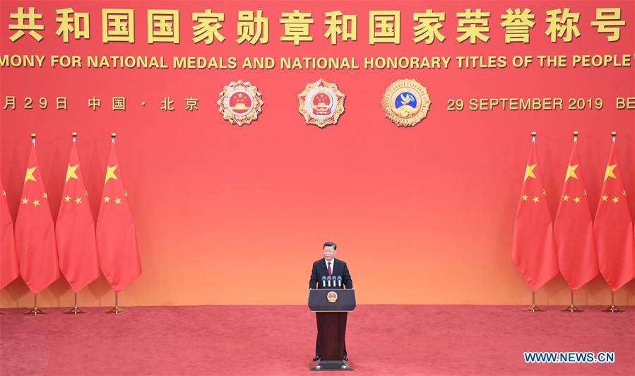 CHINA-BEIJING-NATIONAL MEDALS AND HONORARY TITLES-PRESENTATION CEREMONY (CN)